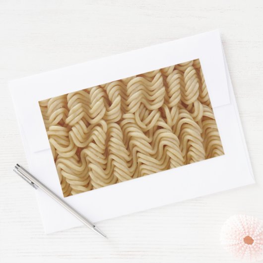 乾麺 長方形シール (封筒)