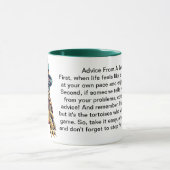 亀おもしろいアドバイス マグカップ (中央)