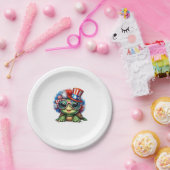 亀おもしろい愛国米国国旗のサングラス ペーパープレート (パーティー)