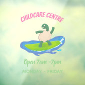 亀おもしろい波サーフィン ウィンドウサイン (シート3)