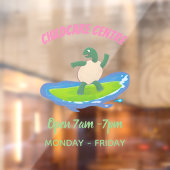 亀おもしろい波サーフィン ウィンドウサイン (シート2)