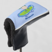 亀おもしろい波サーフィン ゴルフヘッドカバー (3/4 正面)