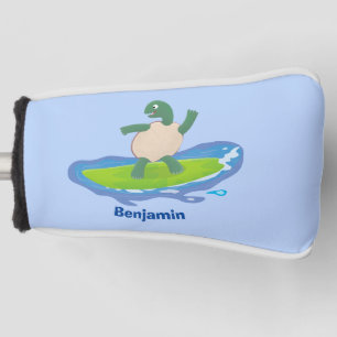 亀おもしろい波サーフィン ゴルフヘッドカバー