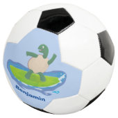 亀おもしろい波サーフィン サッカーボール (3/4)