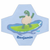 亀おもしろい波サーフィン サッカーボール (フラット)