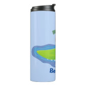 亀おもしろい波サーフィン タンブラー (回転左)