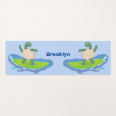 亀おもしろい波サーフィン ヨガマット (裏面(横))