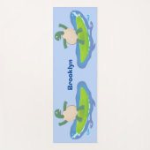 亀おもしろい波サーフィン ヨガマット (正面)