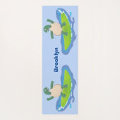 亀おもしろい波サーフィン ヨガマット (裏面)