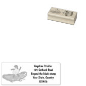 亀おもしろい波サーフィン ラバースタンプ (押印)