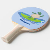 亀おもしろい波サーフィン 卓球ラケット (正面アングル)