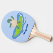 亀おもしろい波サーフィン 卓球ラケット (横)