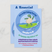 亀おもしろい波サーフィン 招待状 (正面/裏面)