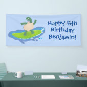 亀おもしろい波サーフィン 横断幕 (トレードショー)