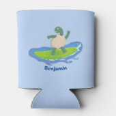 亀おもしろい波サーフィン 缶クーラー (裏面)