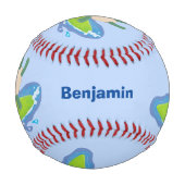 亀おもしろい波サーフィン 野球ボール (正面)