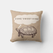 亀おもしろい装飾用クッション（紫） クッション (正面)