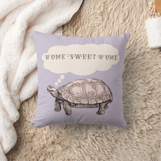 亀おもしろい装飾用クッション（紫） クッション (ブランケット)