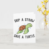 亀がカメ救を放すの救をスキップ カード (黄色い花)