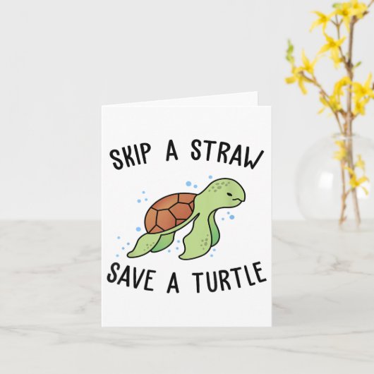 亀がカメ救を放すの救をスキップ カード (黄色い花)