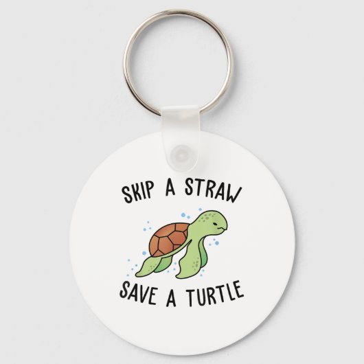 亀がカメ救を放すの救をスキップ キーホルダー (正面)