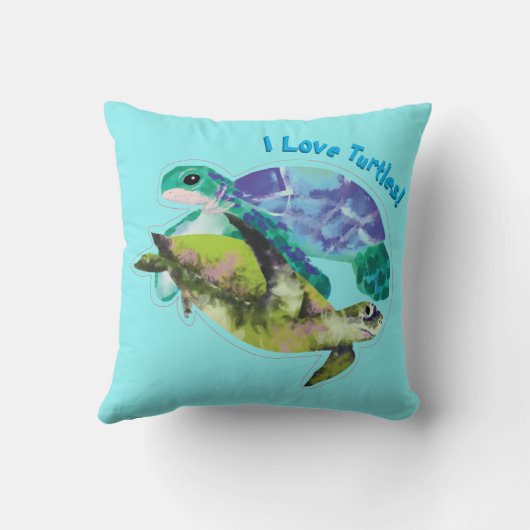 亀が二匹いる クッション (裏面)