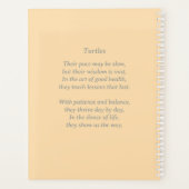 亀が優雅に滑る プランナー手帳 (裏面)