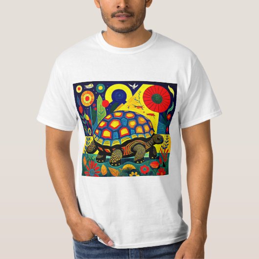 亀が歩く Tシャツ (正面)
