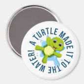 亀が水に入れた！マグネット マグネット (正面/裏面)