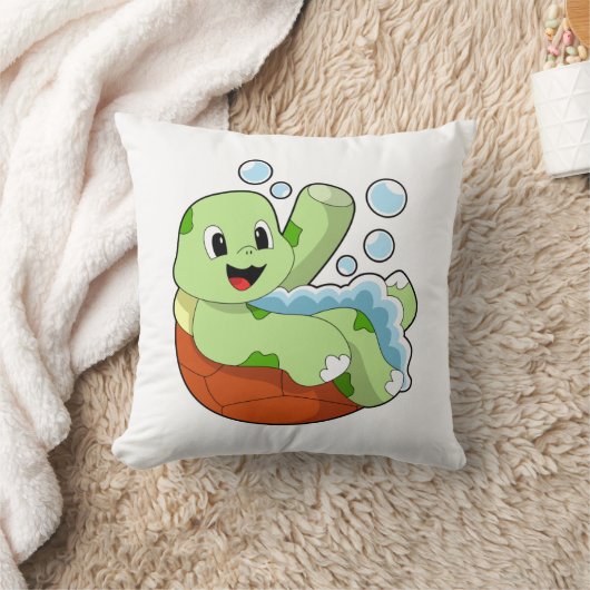 亀が泡を吹く クッション (ブランケット)