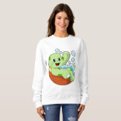 亀が泡を吹く スウェットシャツ (正面フル)