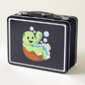 亀が泡を吹く メタルランチボックス (裏面)