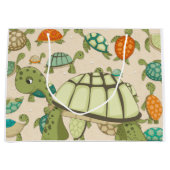 亀が至る所 ラージペーパーバッグ (正面)