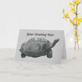 亀が遅いグリーティングカード カード (黄色い花)