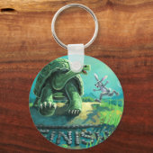 亀とウサギの芸術 キーホルダー (正面)