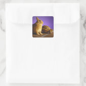 亀とウサギ スクエアシール (バッグ)