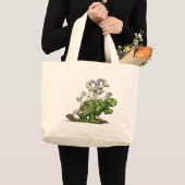 亀とウサギ ラージトートバッグ (正面(商品))