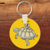 亀とカタツムリが座礁した キーホルダー (正面)