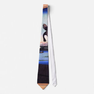 亀と富士山、広重のカメおよび富士山、Hiroshigeの浮世絵 ネクタイ