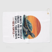 亀になれなけりゃ勝手にしろおもしろい ゴルフタオル (横)