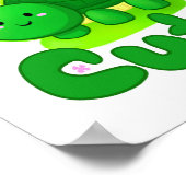 亀のかわいいポスター ポスター (角)