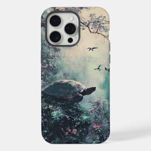 亀のやすらぎの桜 iPhoneケース (裏面)