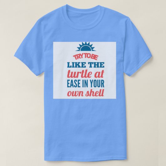 亀のように振る舞う Tシャツ (デザイン正面)