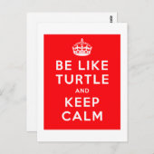 亀のように穏やかな保赤引用文 ポストカード (正面/裏面)