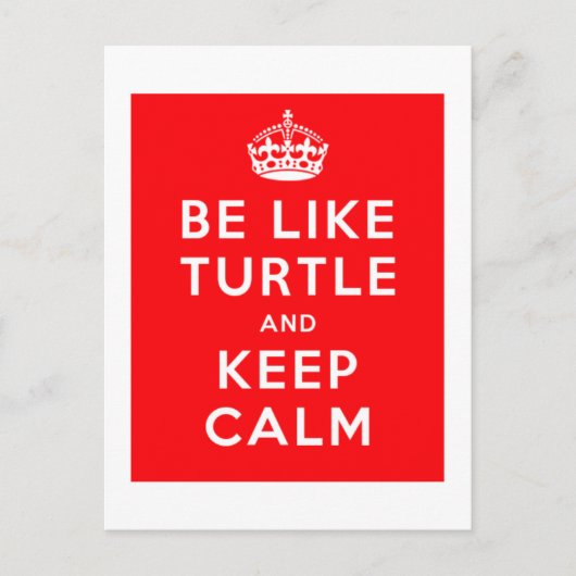 亀のように穏やかな保赤引用文 ポストカード (正面)