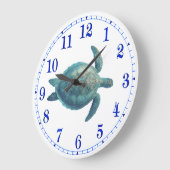亀のアクリルウォールクロック ラージ壁時計 (傾斜)