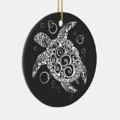 亀のオーナメント，サーファーの生活，ビーチ恋人，亀 セラミックオーナメント (右)