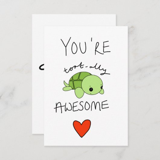 亀のカード 出欠カード (正面/裏面)