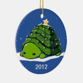 亀のクリスマスの飾り セラミックオーナメント (右)