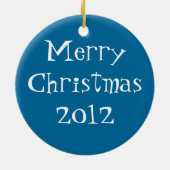 亀のクリスマスの飾り セラミックオーナメント (裏面)